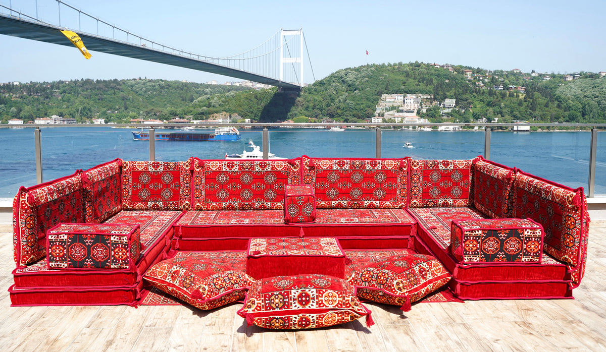 8'' Thickness U Sofa Set, Floor Sofa, Majlis Sofa, Arabic Floor Seatin