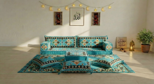 أريكة رمادية مفردة، أريكة عربية، أريكة تراس مع أريكة عثمانية وسجادة، سجادة تركية، أريكة سرير، أريكة أرضية، أريكة تأمل، أثاث غرفة المعيشة