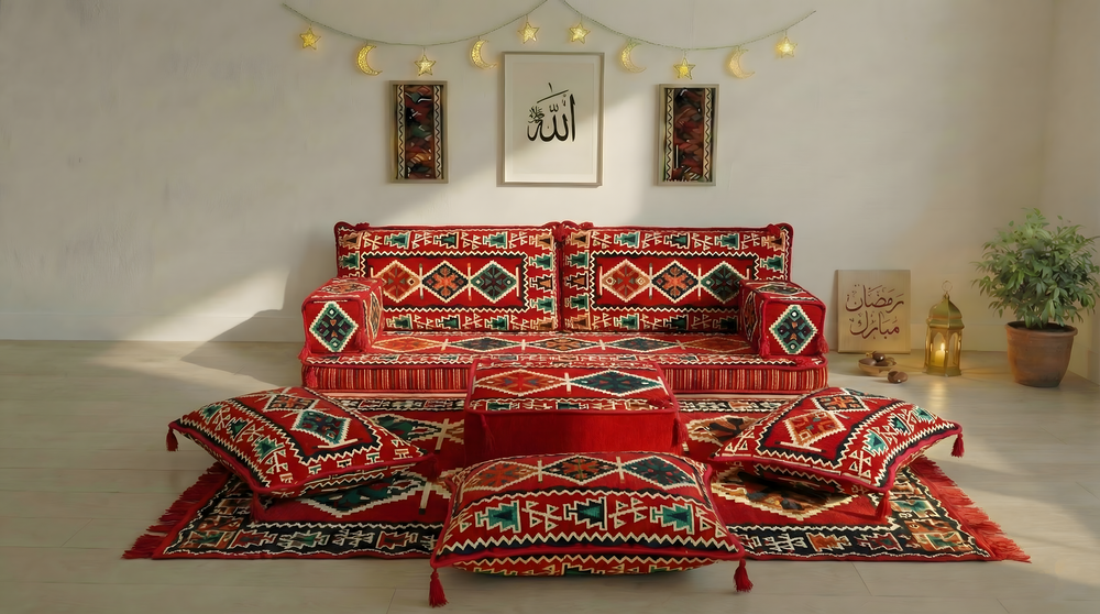 أريكة رمادية مفردة، أريكة عربية، أريكة تراس مع أريكة عثمانية وسجادة، سجادة تركية، أريكة سرير، أريكة أرضية، أريكة تأمل، أثاث غرفة المعيشة