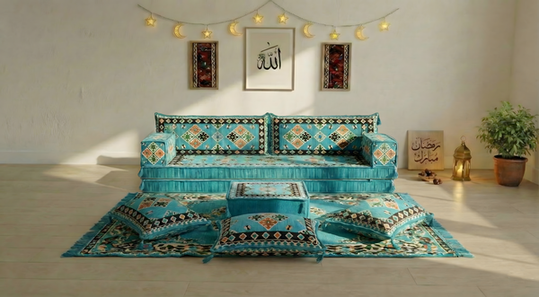 أريكة رمادية مفردة، أريكة عربية، أريكة تراس مع أريكة عثمانية وسجادة، سجادة تركية، أريكة سرير، أريكة أرضية، أريكة تأمل، أثاث غرفة المعيشة