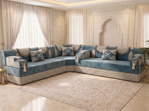 Middle Eastern Majlis Sofa – U Shaped Floor Couch – L Shaped Sectional Set – Single Floor Seating – Handmade Arabic Oriental