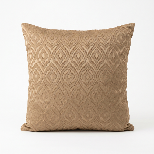Brown Baklava Slice – Handcrafted Vintage Aubusson Damask – Luxury French Country Throw Pillows