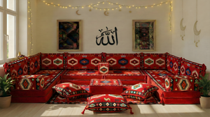 أريكة رمادية مفردة، أريكة عربية، أريكة تراس مع أريكة عثمانية وسجادة، سجادة تركية، أريكة سرير، أريكة أرضية، أريكة تأمل، أثاث غرفة المعيشة