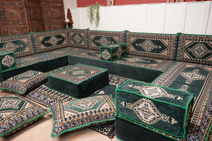 U Shaped Arabic Floor Cushions, Moroccan Sofas, Sectional Sofas, Arabic Seating Sofa, Floor Couches, Arabic Style Sofa