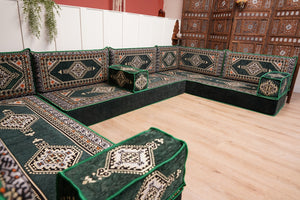 U Shaped Arabic Floor Cushions, Moroccan Sofas, Sectional Sofas, Arabic Seating Sofa, Floor Couches, Arabic Style Sofa