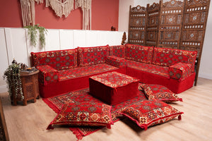 8'' Thickness L Sofa Set, Arabic Majlis, Sectional Sofas, Moroccan Livingroom Home Decor