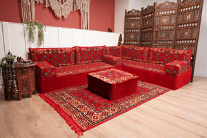 8'' Thickness L Sofa Set, Arabic Majlis, Sectional Sofas, Moroccan Livingroom Home Decor