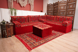 8'' Thickness L Sofa Set, Arabic Majlis, Sectional Sofas, Moroccan Livingroom Home Decor