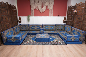 كنبة أرضية عربية، كنب عربي على شكل حرف U، وسائد أرضية، كنبة مجلس عربية، كنب عصري، وسائد مقاعد أرضية