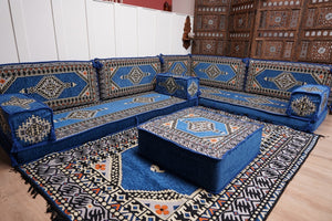 L Shaped Floor Couch, Arabic Sofa Seating, Floor Pillow, Corner Floor Cushions, Patio Furniture, Sectional Sofas, Arabic Jalsa
