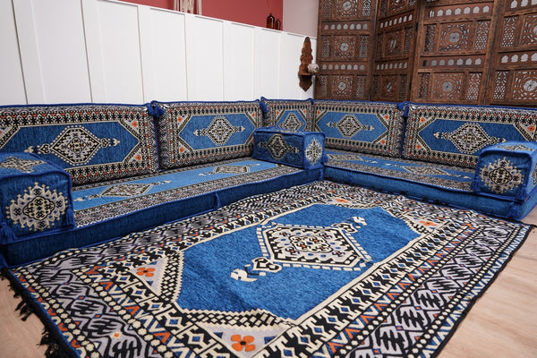 L Shaped Floor Couch, Arabic Sofa Seating, Floor Pillow, Corner Floor Cushions, Patio Furniture, Sectional Sofas, Arabic Jalsa