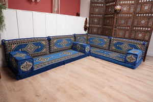 L Shaped Floor Couch, Arabic Sofa Seating, Floor Pillow, Corner Floor Cushions, Patio Furniture, Sectional Sofas, Arabic Jalsa