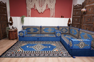 L Shaped Floor Couch, Arabic Sofa Seating, Floor Pillow, Corner Floor Cushions, Patio Furniture, Sectional Sofas, Arabic Jalsa