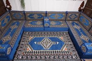 كنبة أرضية عربية، كنب عربي على شكل حرف U، وسائد أرضية، كنبة مجلس عربية، كنب عصري، وسائد مقاعد أرضية