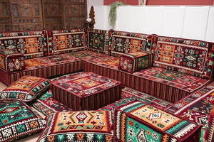 U Shaped Maroon Floor Cushions, Turkish Sofa, Modern Arabic Majlis Sofa, Floor Sofa Set, Ethnic Sofa, Arabic Jalsa, Moroccan Sofa