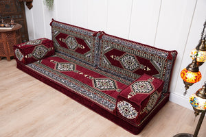 Sofa with Ottoman Couch and Rug, Bohemian Furniture, Arabic Majlis, Sectional Sofa, Turkish Rug Sofa, Moroccan Couch, Custom Made Sofa