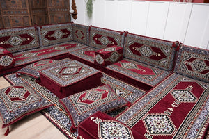 أريكة عربية زاوية على شكل حرف U، أرائك عصرية، أريكة مجلس عربية كستنائية، أريكة تركية، أريكة جلوس عربية