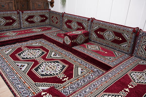 أريكة عربية زاوية على شكل حرف U، أرائك عصرية، أريكة مجلس عربية كستنائية، أريكة تركية، أريكة جلوس عربية