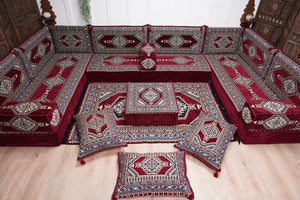 أريكة عربية زاوية على شكل حرف U، أرائك عصرية، أريكة مجلس عربية كستنائية، أريكة تركية، أريكة جلوس عربية