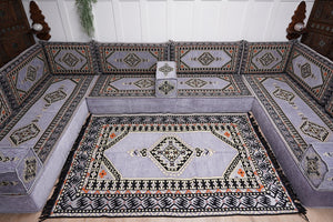 Modern Arabic Sofa, U Shaped Gray Arabic Floor Sofa Set, Moroccan Couch Sofas, Floor Cushion, Sectional Sofas, Arabic Majlis Sofa Seating