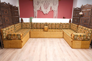 8'' Thickness U Sofa Set, Floor Cushions, Turkish Sofa Pillows, Oriental Sofa, Floor Seating
