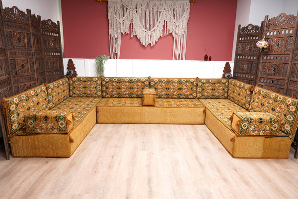 8 Zoll dicke U-Sofa-Garnitur, Bodenkissen, türkische Sofakissen, orien