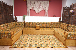 8'' Thickness U Sofa Set, Floor Cushions, Turkish Sofa Pillows, Oriental Sofa, Floor Seating