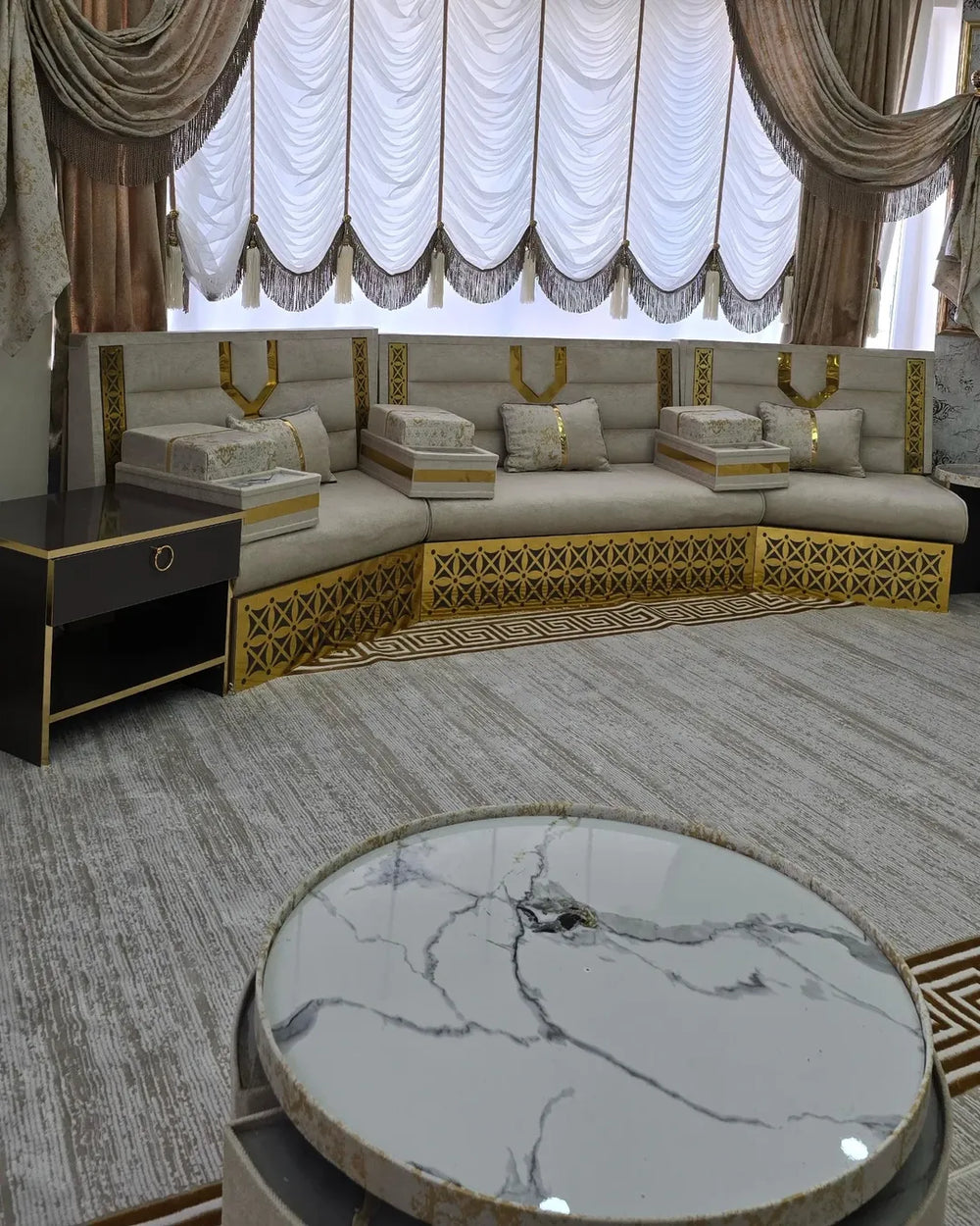 Wooden Bench Majlis, Arabic Majlis Jalsa, Ottoman Sofa, Arabic Jalsa Set, Yemeni Majlis, Turkish Rug Sofa, Arabic Furniture for Cafes