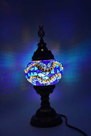 Lampe Mosaïque Turque Fait Main - Lampe de Table Marocaine 100% Authentique, Lampe de Chevet en Verre Mosaïque