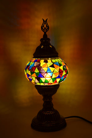 Lampe Mosaïque Turque Fait Main - Lampe de Table Marocaine 100% Authentique, Lampe de Chevet en Verre Mosaïque