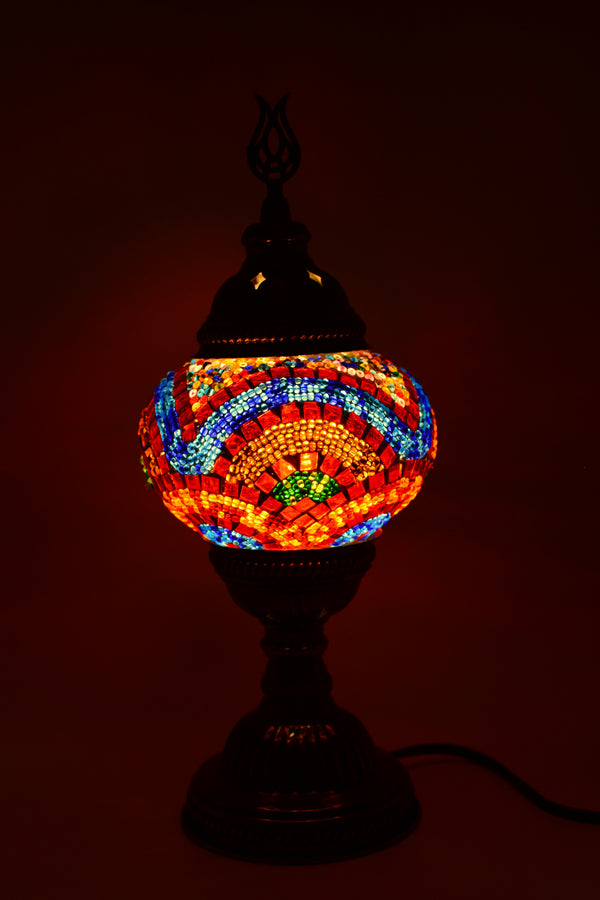 Lampe Mosaïque Turque Fait Main - Lampe de Table Marocaine 100% Authentique, Lampe de Chevet en Verre Mosaïque