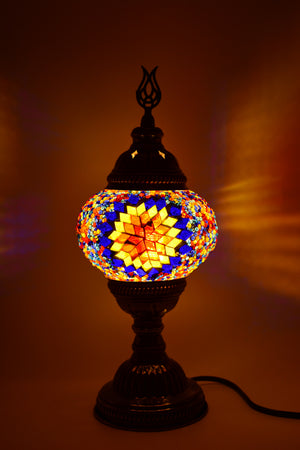 Lampe Mosaïque Turque Fait Main - Lampe de Table Marocaine 100% Authentique, Lampe de Chevet en Verre Mosaïque