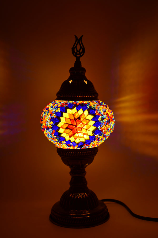 Lampe Mosaïque Turque Fait Main - Lampe de Table Marocaine 100% Authentique, Lampe de Chevet en Verre Mosaïque
