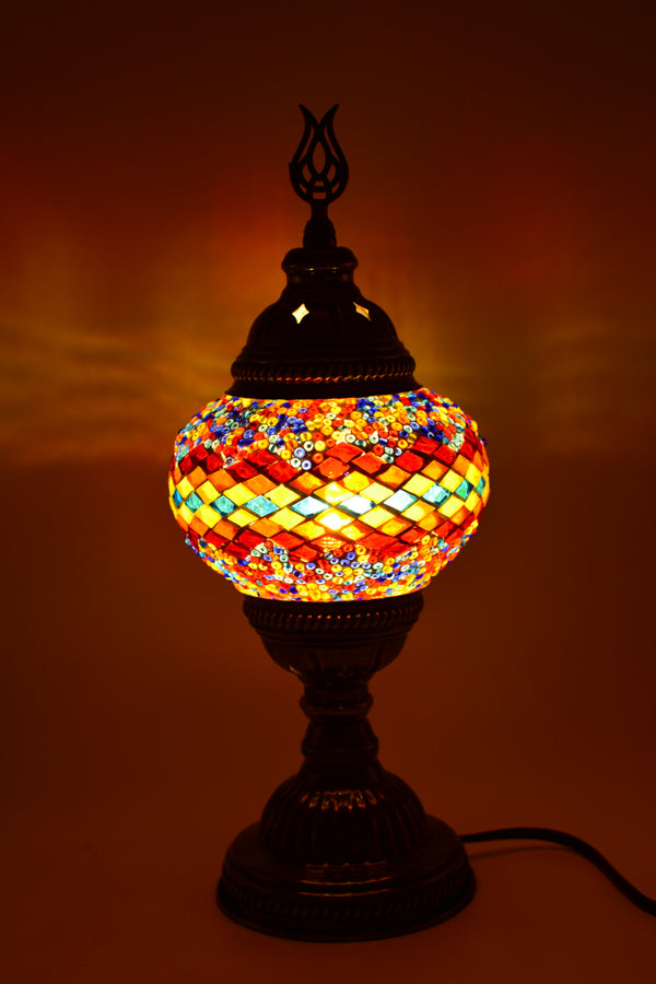 Lampe Mosaïque Turque Fait Main - Lampe de Table Marocaine 100% Authentique, Lampe de Chevet en Verre Mosaïque