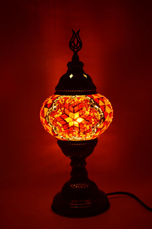 Lampe Mosaïque Turque Fait Main - Lampe de Table Marocaine 100% Authentique, Lampe de Chevet en Verre Mosaïque