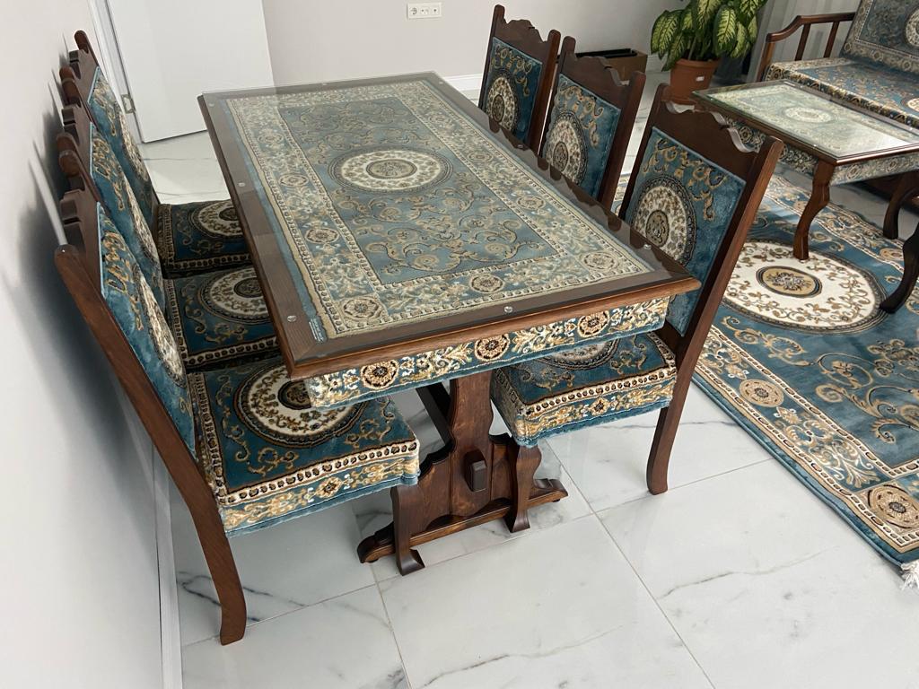 Turquoise Imperial Mandala: Arabic Jalsa Sofa – Turkish Carpet Bench –