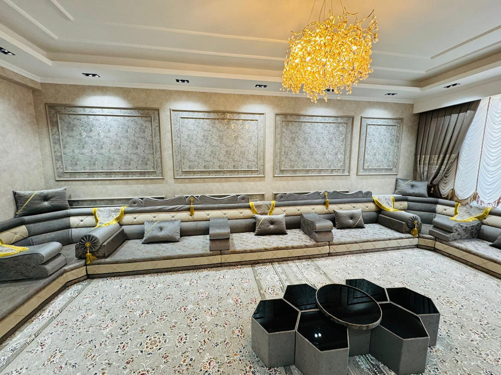 Yemeni Majlis, Arabic Majlis Sofa Seating, Ottoman Sofa, Arabic Sofa Seating, Moroccan Bench Cushion, Wooden Bench Majlis, Arabic Floor Seating