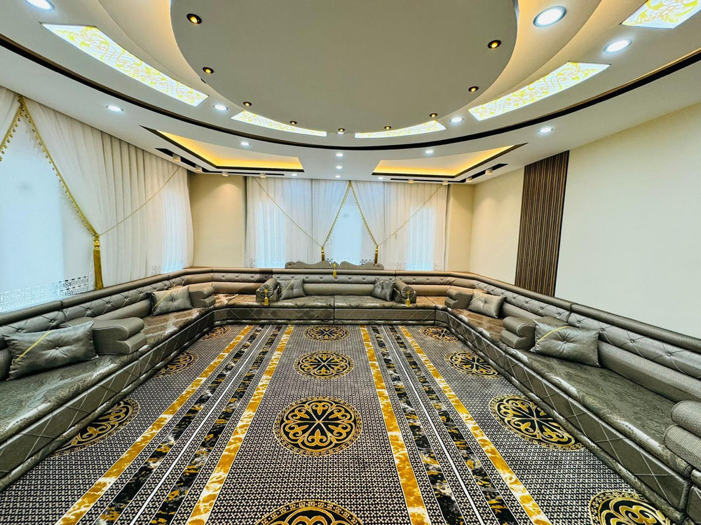 Arabic Sofa Seating, Moroccan Bench Cushion, Ottoman Sofa, Arabic Majlis Sofa Seating, Arabic Floor Seating, Yemeni Majlis, Wooden Bench Majlis