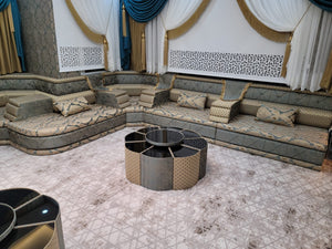 Arabic Sofa Seating, Ottoman Sofa, Arabic Jalsa Set, Arabic Floor Seating, Wooden Bench for Restaurant, Arabic Majlis Sofa, Moroccan Majlis