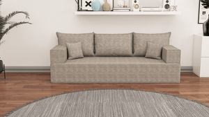 Leinen-Bodensitzsofa, moderne arabische Wohnzimmercouch, marokkanisches Heimdekorationsset, modulare Kissen, Leinen-Bodensofa-Couch