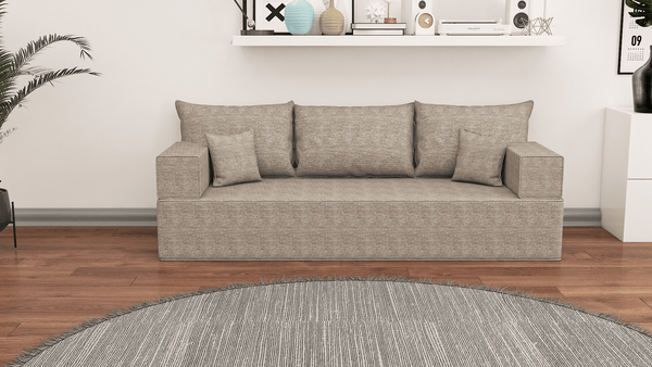 Leinen-Bodensitzsofa, moderne arabische Wohnzimmercouch, marokkanisches Heimdekorationsset, modulare Kissen, Leinen-Bodensofa-Couch