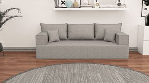 Leinen-Bodensitzsofa, moderne arabische Wohnzimmercouch, marokkanisches Heimdekorationsset, modulare Kissen, Leinen-Bodensofa-Couch