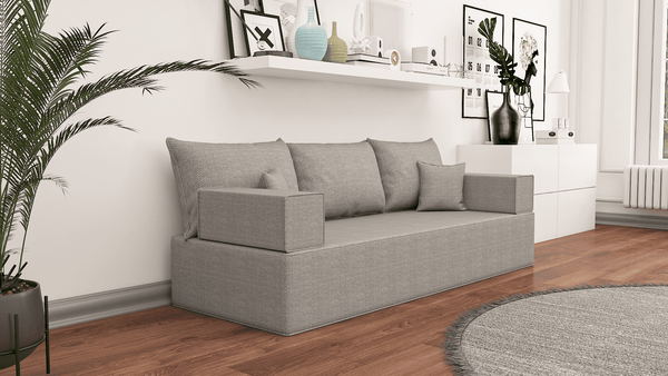 Leinen-Bodensitzsofa, moderne arabische Wohnzimmercouch, marokkanisches Heimdekorationsset, modulare Kissen, Leinen-Bodensofa-Couch