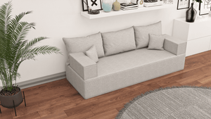 Leinen-Bodensitzsofa, moderne arabische Wohnzimmercouch, marokkanisches Heimdekorationsset, modulare Kissen, Leinen-Bodensofa-Couch