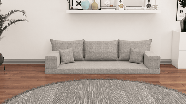 Linen Floor Couch, Floor Sofa , Bohemian furniture, Floor Pouf, Floor Seating, Sofa Living Couch, Floor Seat, Floor Cushion