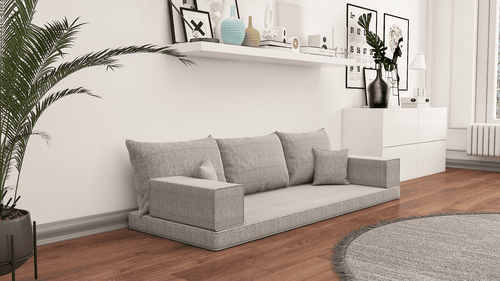 Linen Floor Couch, Floor Sofa , Bohemian furniture, Floor Pouf, Floor Seating, Sofa Living Couch, Floor Seat, Floor Cushion