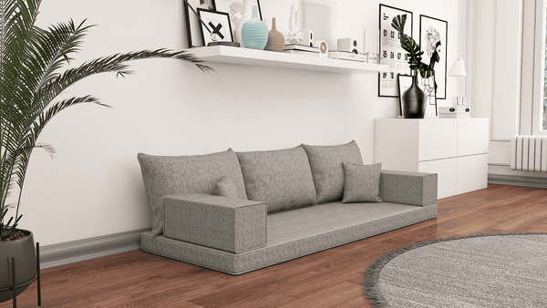 Linen Floor Couch, Floor Sofa , Bohemian furniture, Floor Pouf, Floor Seating, Sofa Living Couch, Floor Seat, Floor Cushion