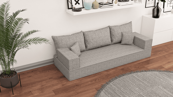 Linen Floor Couch, Floor Sofa , Bohemian furniture, Floor Pouf, Floor Seating, Sofa Living Couch, Floor Seat, Floor Cushion