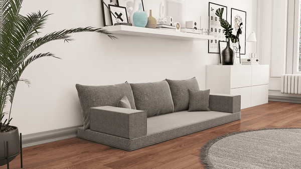 Linen Floor Couch, Floor Sofa , Bohemian furniture, Floor Pouf, Floor Seating, Sofa Living Couch, Floor Seat, Floor Cushion