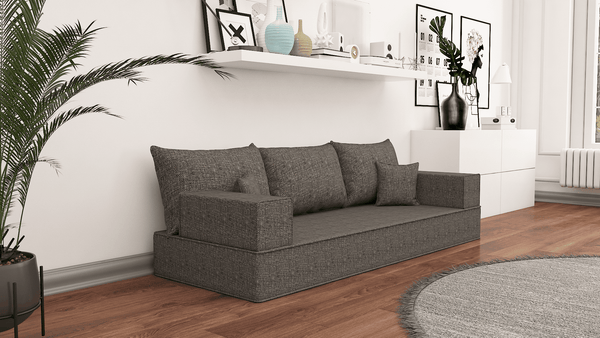 Linen Floor Couch, Floor Sofa , Bohemian furniture, Floor Pouf, Floor Seating, Sofa Living Couch, Floor Seat, Floor Cushion